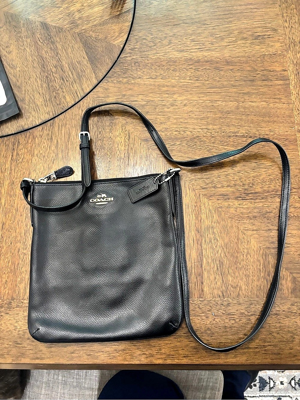 Coach Legacy Zip-Top Crossbody Black Leather Bag